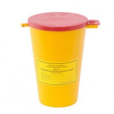 Емкость-контейнер 1л для сбора острого инструмента, класс Б (желтый)