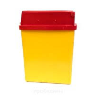 Емкость-контейнер 0,25л для сбора острого инструмента, класс Б (желтый)