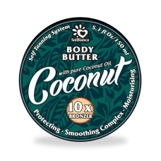 Твердое масло для загара SolBianka Coconut 150мл(масло кокоса,масло Ши и бронзаторы)