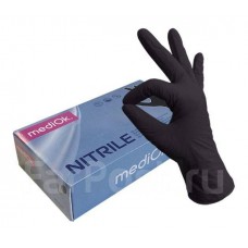 Перчатки нитриловые MediOk черные  (50 пар/уп)