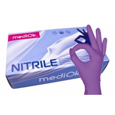 Перчатки нитриловые MediOk пурпурные  4 гр 50 пар/уп