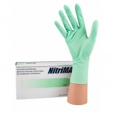 Перчатки нитриловые NitriMax зеленые  4гр. (50 пар/уп)